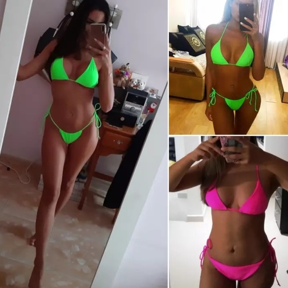 Neon Green Sexy Bikini - Picture 3 of 3
